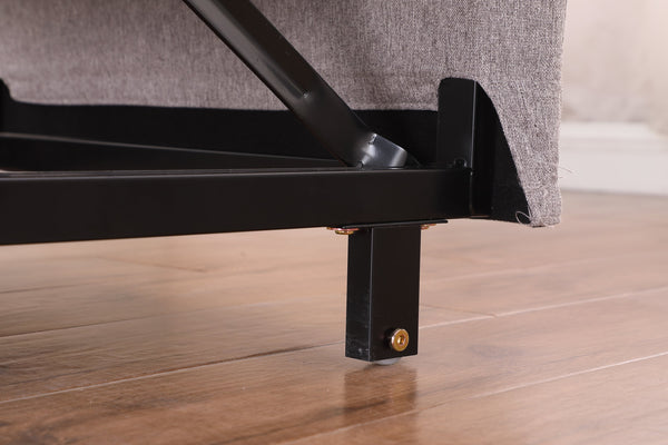 English Elm Convertible Sleeper Sofa Chair Bed with 3-Level Recline, Pull-Out Guest Bed, Plush Teddy Fabric Comfort Gray W1420131260