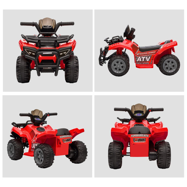 English Elm Kids Electric Toddler Quad Ride on Atv with Forward Reverse and Rugged Terrain Wheels W2225141989
