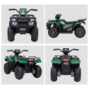 English Elm 12v Kids Electric Atv Ride on Four Wheeler with Led Lights Aux Usb Dual Motors W2225141995