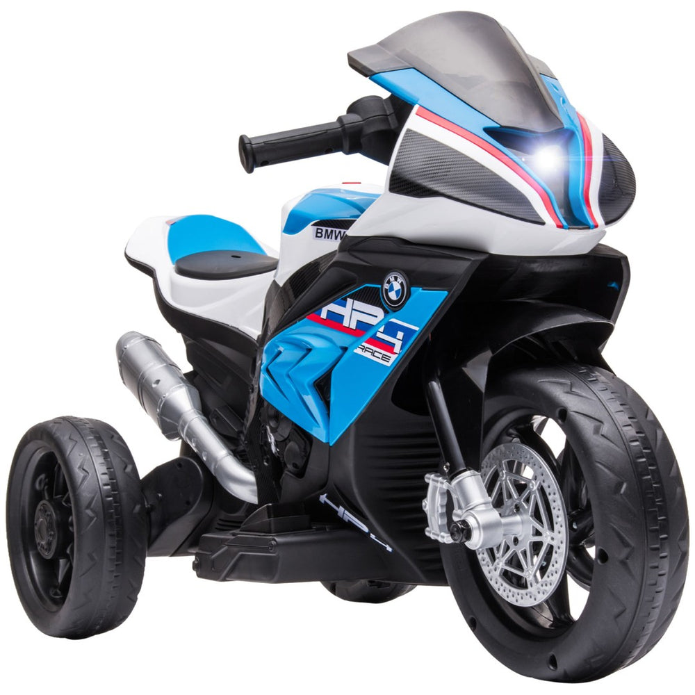 English Elm Licensed 6v Battery Powered Kids Dirtbike Three Wheel Ride on Toddler Motorcycle Blue W2225141990