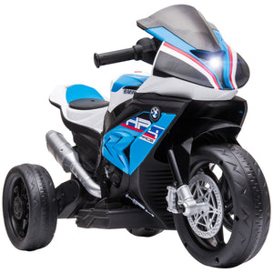 English Elm Licensed 6v Battery Powered Kids Dirtbike Three Wheel Ride on Toddler Motorcycle Blue W2225141990