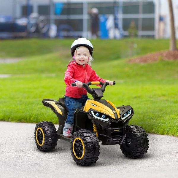 English Elm Licensed 6v Battery Powered Kids Dirtbike Three Wheel Ride on Toddler Motorcycle Yellow W2225141994