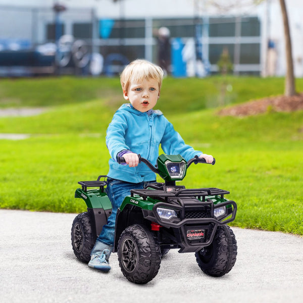 English Elm 12v Kids Electric Atv Ride on Four Wheeler with Led Lights Aux Usb Dual Motors W2225141995