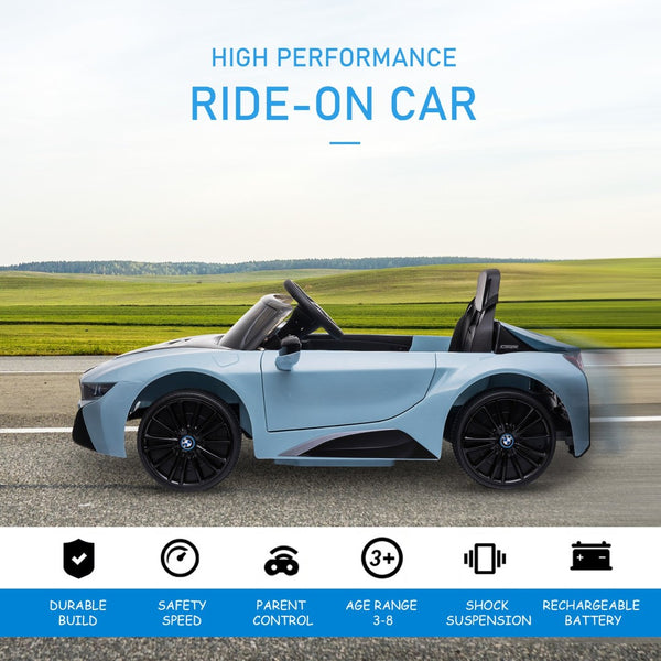 English Elm Licensed Bmw I8 Coupe Kids Ride on Car with Remote Control Suspension and Mp3 W2225141985