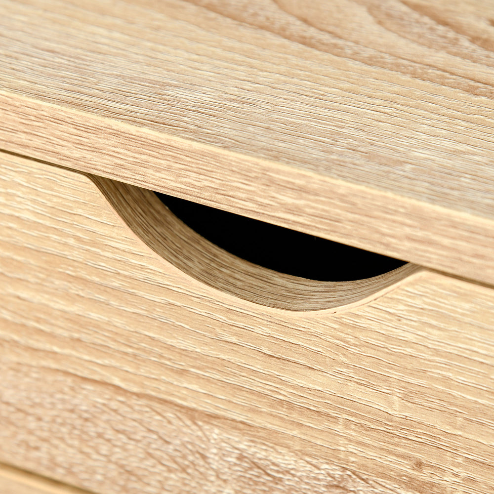 English Elm Home Office compact computer desk with drawer, cubby & display shelf – sturdy natural wood finish, space-saving W2225142087