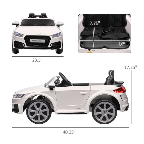 English Elm 6v Licensed Audi Tt Rs Kids Ride on Car with Parental Remote and Suspension System W2225141979