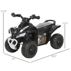 English Elm Aosom Toddler Foot to Floor Ride on Atv Toy with Led Lights and Music Controls W2225142269