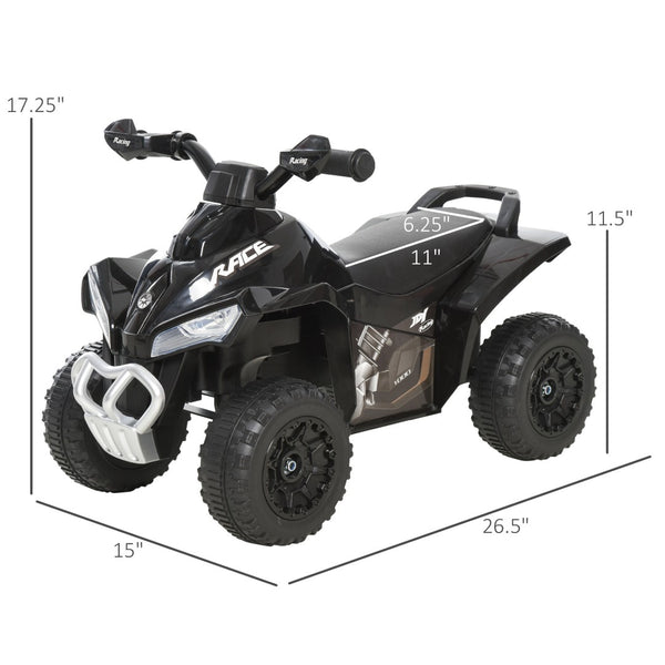 English Elm Aosom Toddler Foot to Floor Ride on Atv Toy with Led Lights and Music Controls W2225142269