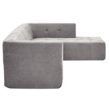 English Elm 110.2*72.8" Modular Modular Combination Living Room Sofa Set, Modern Minimalist Sofa, Living Room Upholstered Sofa Bed, Bedroom, 2 Piece s Computer Free Combination, L-Shaped,Light Grey