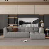 English Elm 110.2*72.8" Modular Modular Combination Living Room Sofa Set, Modern Minimalist Sofa, Living Room Upholstered Sofa Bed, Bedroom, 2 Piece s Computer Free Combination, L-Shaped,Light Grey