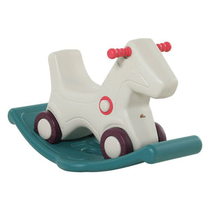 English Elm Kids 2 in 1 Convertible Ride on Rocking Horse and Sliding Car with Sound Effects W2225142255