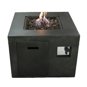 English Elm 24'' H X 30'' W Concrete Outdoor Fire Pit (Charcoal)