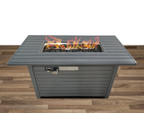 Steel Propane/Natural Gas Outdoor Fire Pit Table With Lid