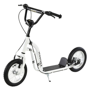 English Elm Youth Steel Frame Scooter with 12 Inch Inflatable Tire Dual Brakes and Adjustable Bars W2225142274