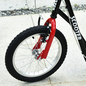 English Elm Youth Steel Frame Kick Scooter with Inflatable Tires and Dual Brakes for Growing Riders W2225142275
