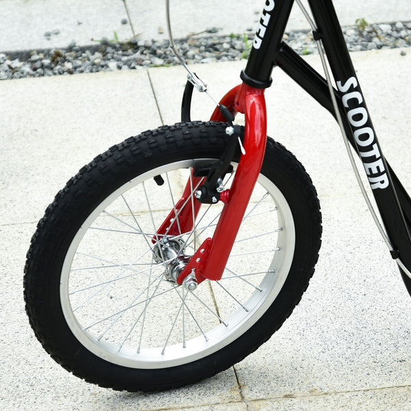 English Elm Youth Steel Frame Kick Scooter with Inflatable Tires and Dual Brakes for Growing Riders W2225142275