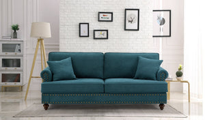 English Elm 82" Chenille Two Seat Loveseat with Nailhead Trim Plush Foam Living Room Sofa W1708S00019