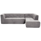 English Elm 110.2*72.8" Modular Modular Combination Living Room Sofa Set, Modern Minimalist Sofa, Living Room Upholstered Sofa Bed, Bedroom, 2 Piece s Computer Free Combination, L-Shaped,Light Grey