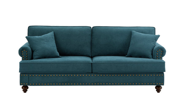 English Elm 82" Chenille Two Seat Loveseat with Nailhead Trim Plush Foam Living Room Sofa W1708S00019