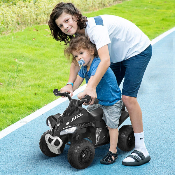 English Elm Aosom Toddler Foot to Floor Ride on Atv Toy with Led Lights and Music Controls W2225142269