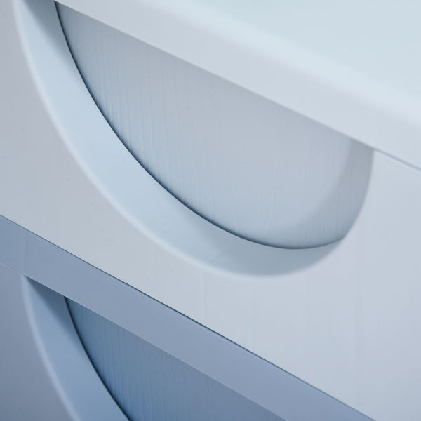 English Elm 3 Tier Kids Storage Unit Dresser Tower with Removable 16L Drawers, Compact Durable Blue Organizer for Toddlers W2225142242