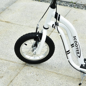 English Elm Youth Steel Frame Scooter with 12 Inch Inflatable Tire Dual Brakes and Adjustable Bars W2225142274