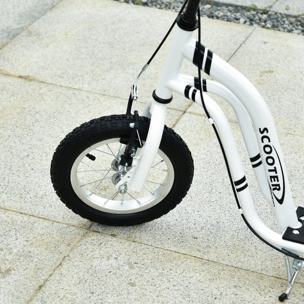 English Elm Youth Steel Frame Scooter with 12 Inch Inflatable Tire Dual Brakes and Adjustable Bars W2225142274