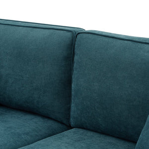 English Elm 61" Chenille Loveseat with Nailhead Trim Plush Two Seat Sofa for Modern Living Rooms Lake Green W1708S00020