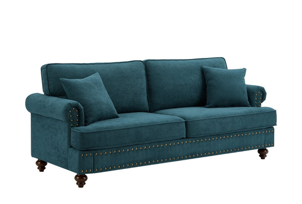 English Elm 82" Chenille Two Seat Loveseat with Nailhead Trim Plush Foam Living Room Sofa W1708S00019