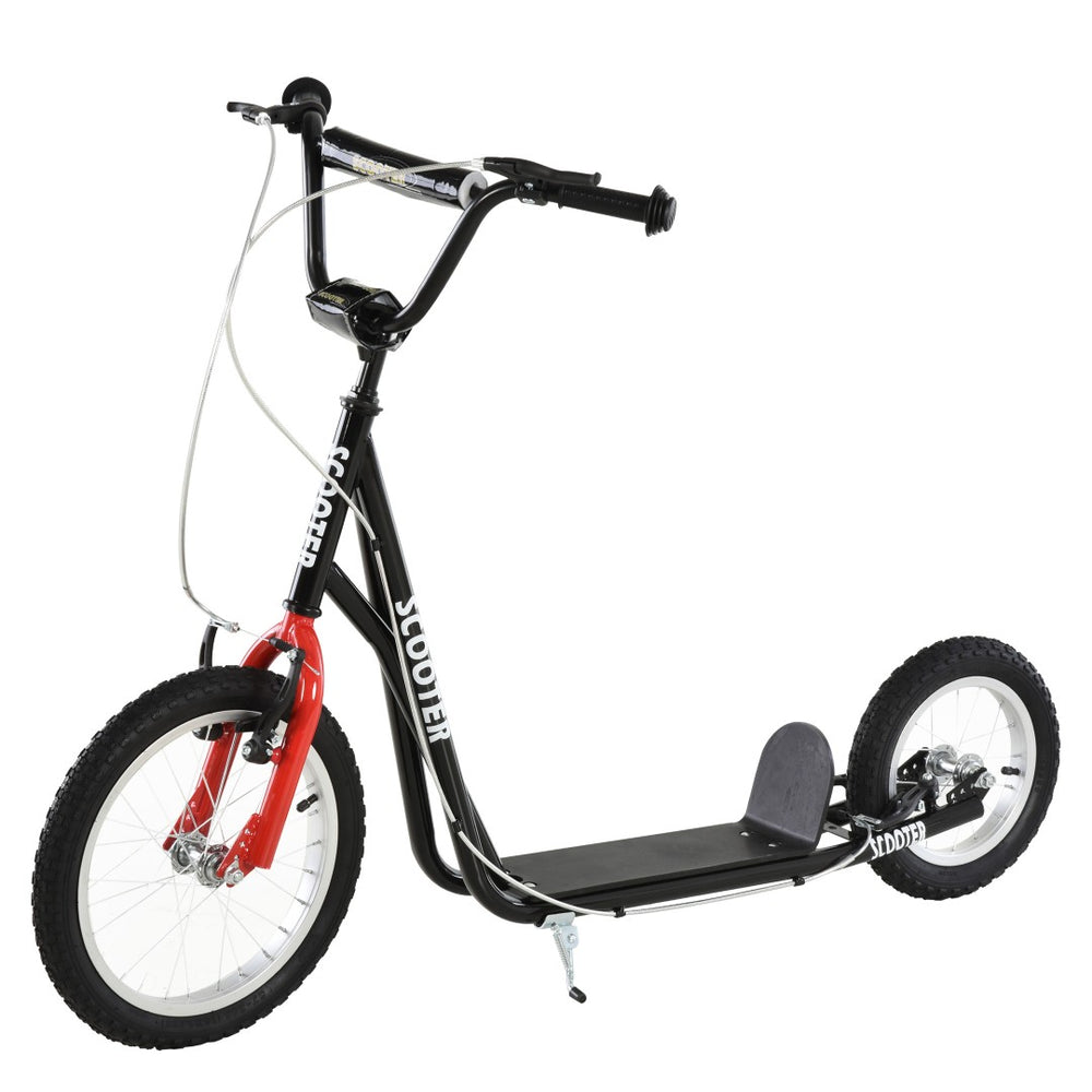 English Elm Youth Steel Frame Kick Scooter with Inflatable Tires and Dual Brakes for Growing Riders W2225142275