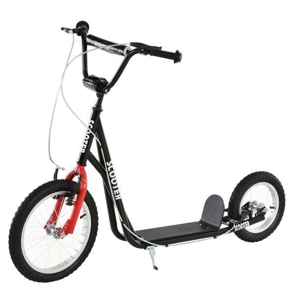 English Elm Youth Steel Frame Kick Scooter with Inflatable Tires and Dual Brakes for Growing Riders W2225142275