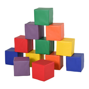 English Elm 12 Soft Foam Building Blocks High Density Play Set for Toddlers and Preschool Learning W2225142280