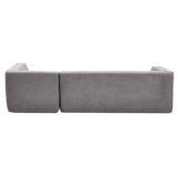 English Elm 110.2*72.8" Modular Modular Combination Living Room Sofa Set, Modern Minimalist Sofa, Living Room Upholstered Sofa Bed, Bedroom, 2 Piece s Computer Free Combination, L-Shaped,Light Grey