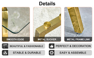 English Elm Modern minimalist sintered stone dining table with white marble-look top and sturdy metal legs, seats 4-6 comfortably Transparent W1151S01208