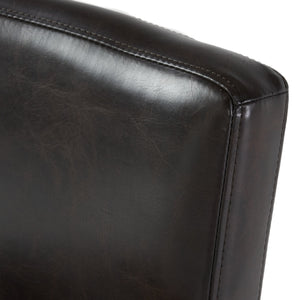 English Elm Christopher Knight Home® - 26-inch Brown Leather Counter Stools Set of 2 — Bonded Leather Seats, Ergonomic Back, Rubberwood Legs, Easy-Clean 73723.00PU