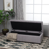 Christopher Knight Home® - Noble House - Brentwood Contemporary Tufted Fabric Storage Ottoman Bench