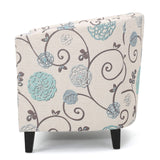 Christopher Knight Home® - Noble House - Preston White and Blue Fabric Club Chair