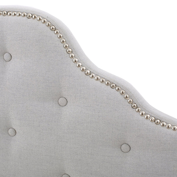 English Elm Christopher Knight Home® - Tufted Upholstered Headboard Twin Size with Button Diamond Stitch, Nailhead Trim and Adjustable Height LIGHT GREY 60665.00LGY