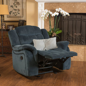 English Elm Christopher Knight Home® - Classic Glider Recliner with Luxurious PU Upholstery, Spacious Seat, Durable Frame, Ultimate Comfort Steel Gray 57412.00FSTL