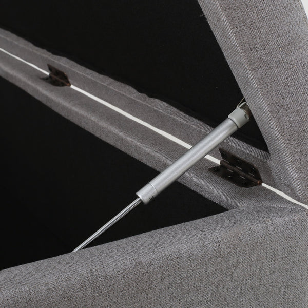 English Elm Christopher Knight Home® - BRENTWOOD Light Grey Tufted Storage Ottoman Bench with Pillow-Soft Cushioning and Hidden Interior 69073.00FLGRY