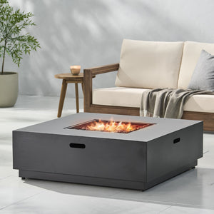 Christopher Knight Home® - Noble House - Wellington Outdoor 50,000 Btu Square Fire Pit (No Tank Holder)