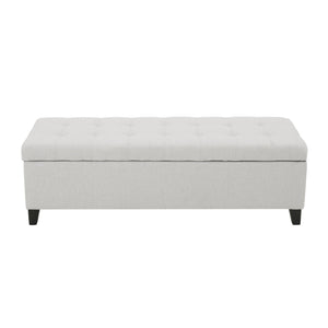 English Elm Christopher Knight Home® - Upholstered Storage Ottoman Bench with Flip-Top Compartment for Extra Seating, Footrest, Durable Elegance LIGHT GREY 68087.00