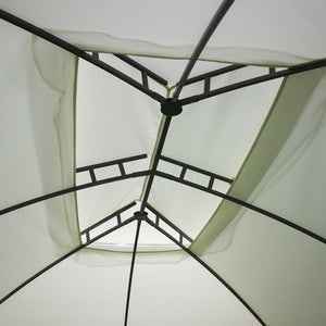 English Elm 10' 10ft Steel Frame Outdoor Gazebo with Vented Canopy Curtain Walls and Uv Shade W2225142542