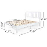 Christopher Knight Home® - Noble House - Norgate Modern Farmhouse Acacia Wood Queen Bed Platform