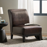 Christopher Knight Home® - Noble House - Darcy Brown Leather Slipper Chair