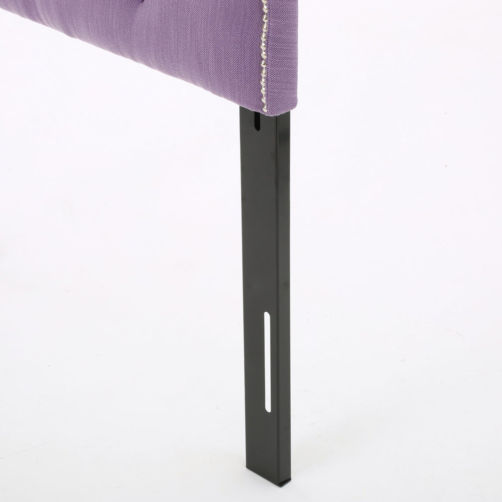 English Elm Christopher Knight Home® - Tufted Upholstered Headboard Twin Size with Button Diamond Stitch, Nailhead Trim and Adjustable Height Light Purple 60665.00LPU