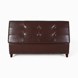 Christopher Knight Home® - Noble House - Gavin Contemporary Storage Ottoman with Nailhead Trim, Chestnut Brown