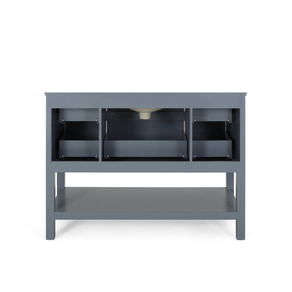 English Elm Christopher Knight Home® - 48'' Handcrafted Gray Bathroom Vanity Cabinet With Soft-Close Drawers And Stylish Storage Solutions 65590.00GRY