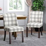 Christopher Knight Home® - Noble House - Harman Contemporary Upholstered Plaid Dining Chairs - Set of 2