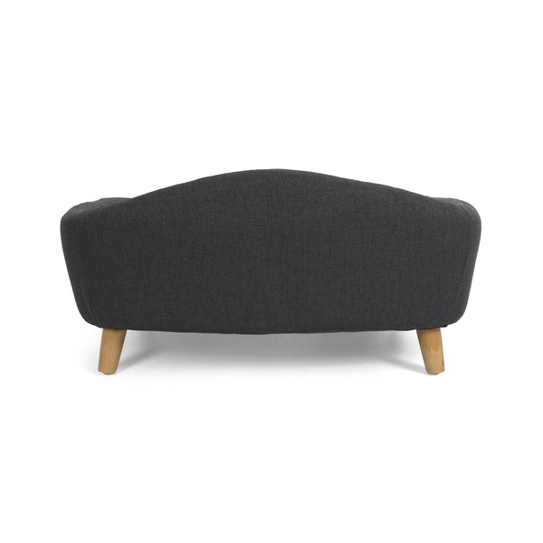English Elm Christopher Knight Home® - DOG Plush Small Dog Bed 30.25"x21.75" Modern Solid Dark Gray Polyester Cozy Spot-Treat Fabric Comfort Pillows Included N779P179977G